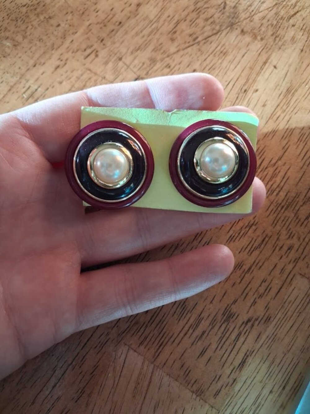 Retro style clip on earrings